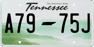 TN license plate A7975J