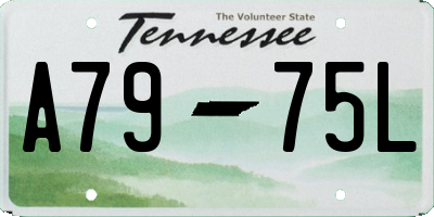 TN license plate A7975L