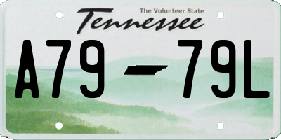 TN license plate A7979L