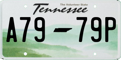 TN license plate A7979P