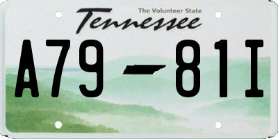 TN license plate A7981I