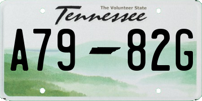TN license plate A7982G