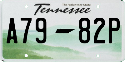 TN license plate A7982P