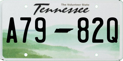TN license plate A7982Q