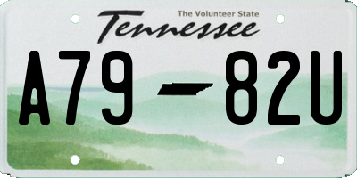 TN license plate A7982U