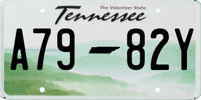 TN license plate A7982Y