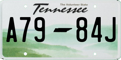 TN license plate A7984J