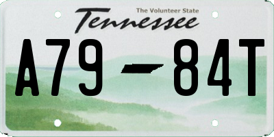 TN license plate A7984T
