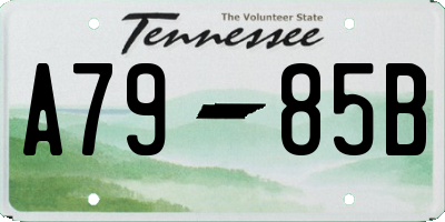 TN license plate A7985B
