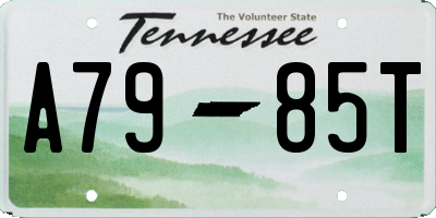 TN license plate A7985T