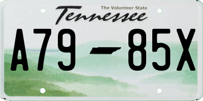 TN license plate A7985X