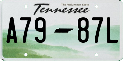 TN license plate A7987L