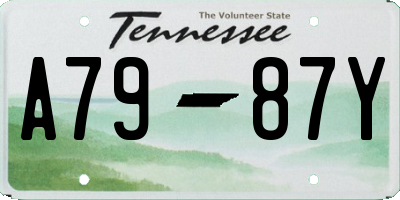 TN license plate A7987Y