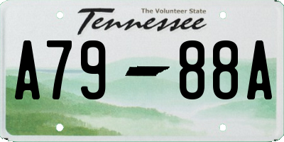 TN license plate A7988A