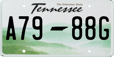 TN license plate A7988G