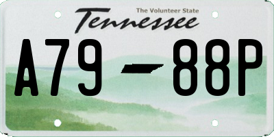TN license plate A7988P