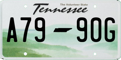 TN license plate A7990G