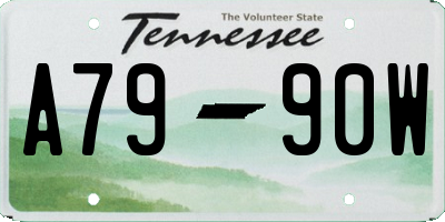 TN license plate A7990W