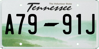 TN license plate A7991J
