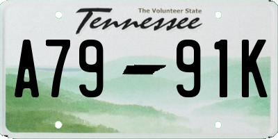 TN license plate A7991K
