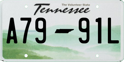 TN license plate A7991L