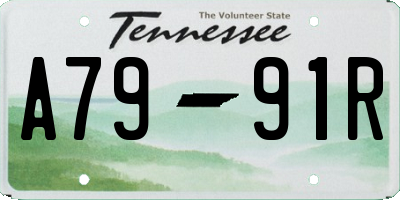 TN license plate A7991R