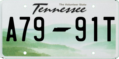 TN license plate A7991T