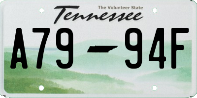 TN license plate A7994F
