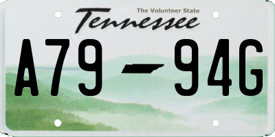 TN license plate A7994G