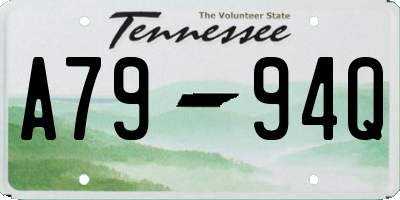 TN license plate A7994Q