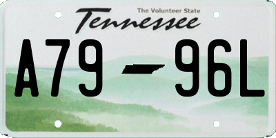 TN license plate A7996L