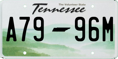 TN license plate A7996M