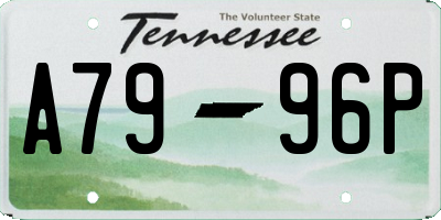 TN license plate A7996P
