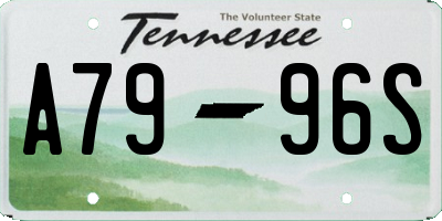TN license plate A7996S