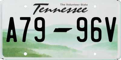 TN license plate A7996V