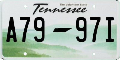 TN license plate A7997I