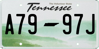 TN license plate A7997J