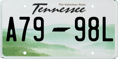 TN license plate A7998L