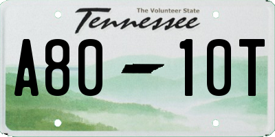 TN license plate A8010T