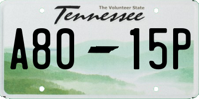 TN license plate A8015P