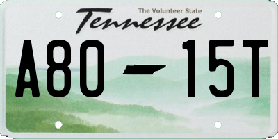 TN license plate A8015T