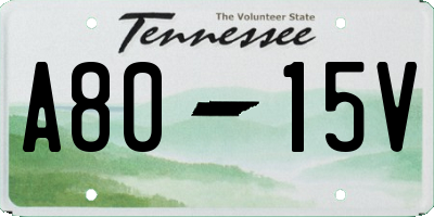 TN license plate A8015V