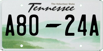 TN license plate A8024A