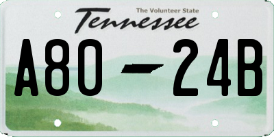 TN license plate A8024B