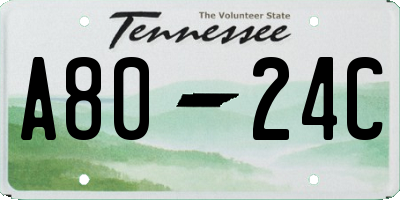 TN license plate A8024C