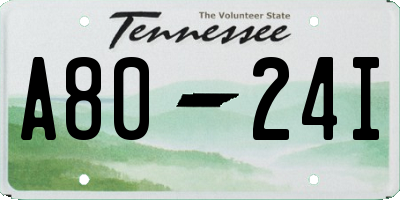 TN license plate A8024I