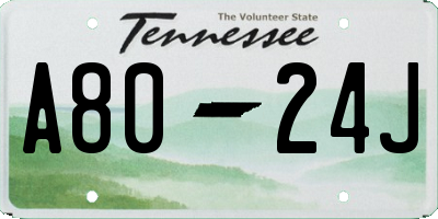 TN license plate A8024J