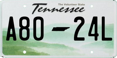 TN license plate A8024L