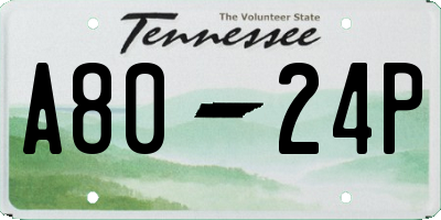 TN license plate A8024P