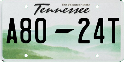 TN license plate A8024T